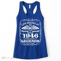80th Birthday Life Begins At 80 Born In 1946 The Year Of Legends Women's Tank Top thumb 0