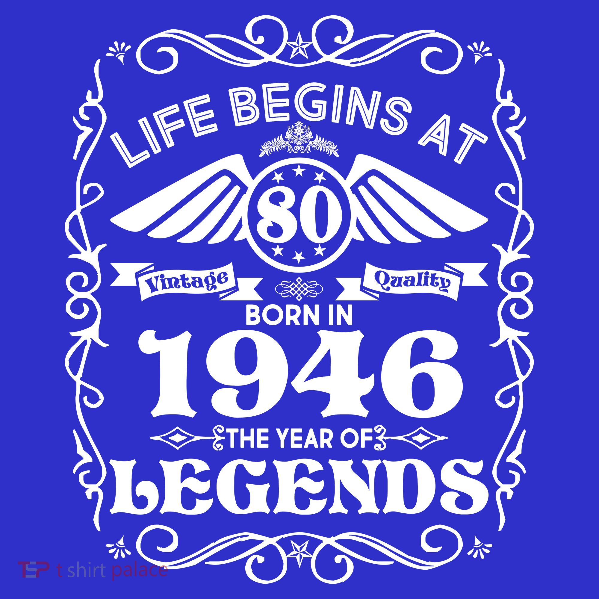 80th Birthday Life Begins At 80 Born In 1946 The Year Of Legends Women's Tank Top
