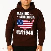 80th Birthday Making American Great Since 1946 Hoodie thumb 2