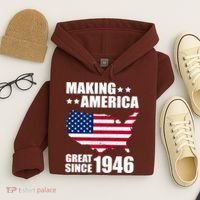80th Birthday Making American Great Since 1946 Hoodie thumb 4