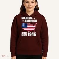 80th Birthday Making American Great Since 1946 Hoodie thumb 5