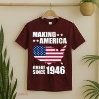 80th Birthday Making American Great Since 1946 T-Shirt thumb 2