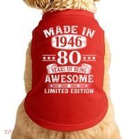 80th Birthday Made In 1946 80 Years Of Being Awesome Limited Edition Doggie Tank thumb 0