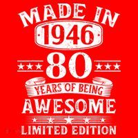 80th Birthday Made In 1946 80 Years Of Being Awesome Limited Edition Polo thumb 2