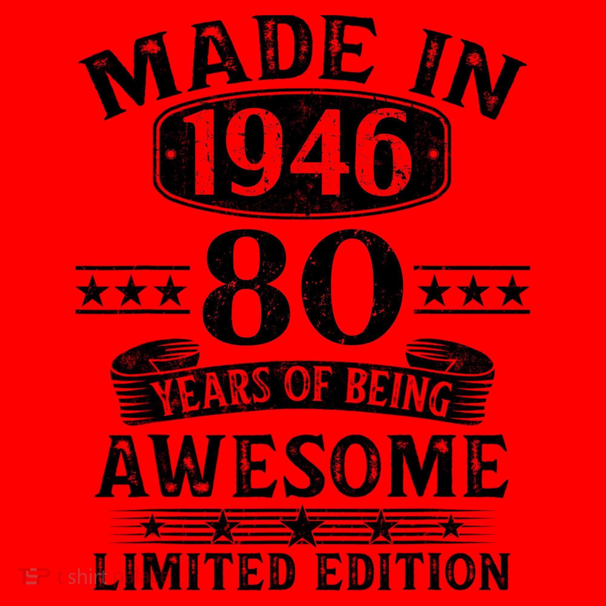 80th Birthday Made In 1946 80 Years Of Being Awesome Limited Edition Santa Hat
