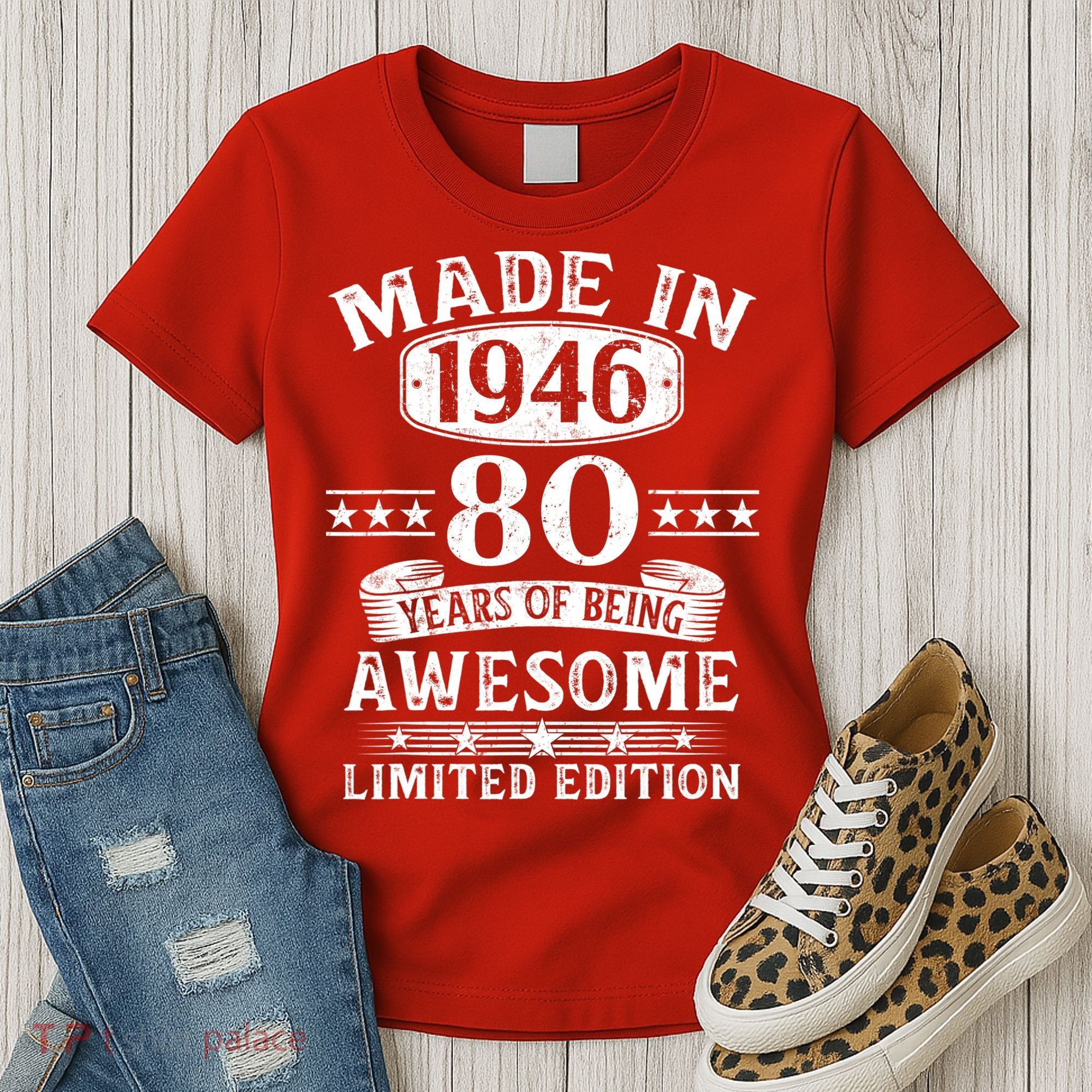 80th Birthday Made In 1946 80 Years Of Being Awesome Limited Edition Women's T-Shirt