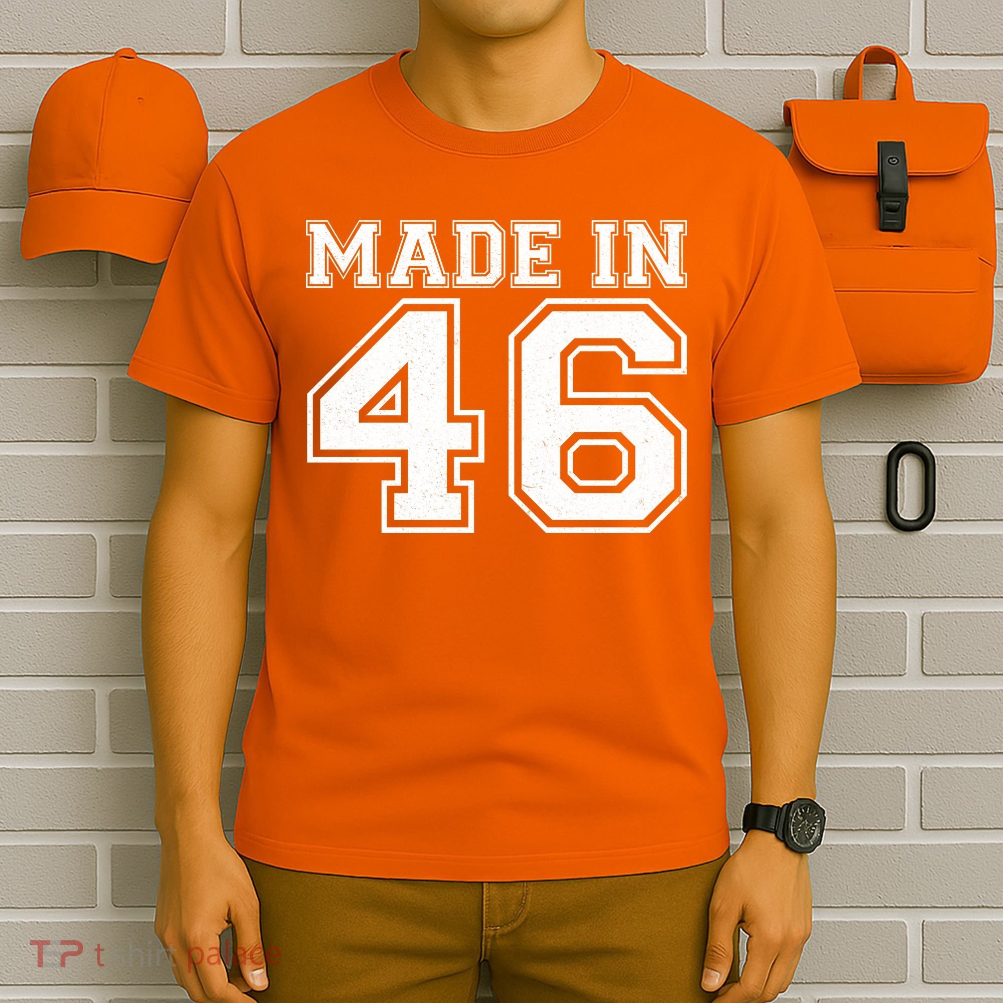 80 Birthday Made In 1946 Sports Jersey T-Shirt