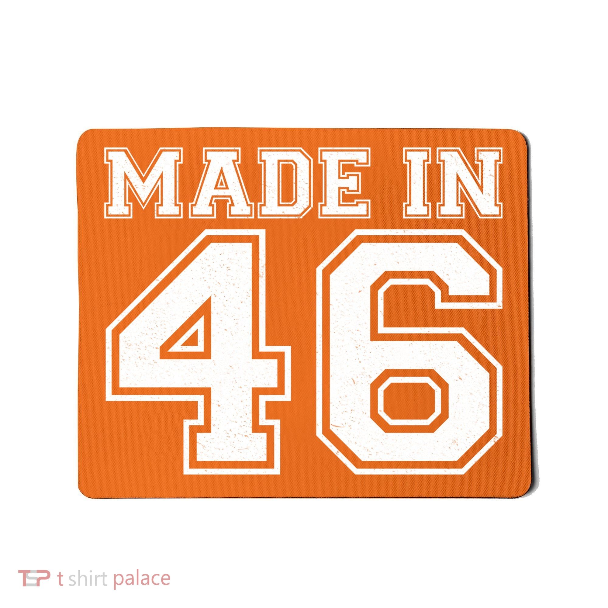 80 Birthday Made In 1946 Sports Jersey Mousepad