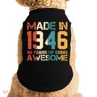 80th Birthday Made In 1946 80 Years Of Being Awesome Doggie Tank thumb 0