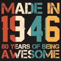80th Birthday Made In 1946 80 Years Of Being Awesome Women's Hoodie thumb 2