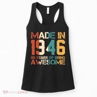 80th Birthday Made In 1946 80 Years Of Being Awesome Women's Tank Top thumb 0