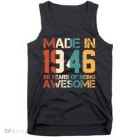80th Birthday Made In 1946 80 Years Of Being Awesome Tank Top thumb 0