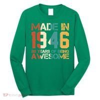 80th Birthday Made In 1946 80 Years Of Being Awesome Long Sleeve Shirt thumb 0