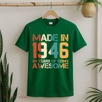 80th Birthday Made In 1946 80 Years Of Being Awesome T-Shirt thumb 2
