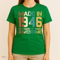 80th Birthday Made In 1946 80 Years Of Being Awesome T-Shirt thumb 4