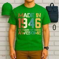 80th Birthday Made In 1946 80 Years Of Being Awesome T-Shirt thumb 6