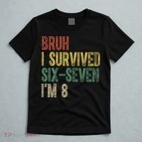 8th Birthday Outfit I`m 8 Year Old Six Seven Bruh 6-7 T-Shirt thumb 5