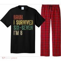 8th Birthday Outfit I`m 8 Year Old Six Seven Bruh 6-7 Pajama Set thumb 0