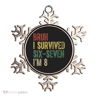 8th Birthday Outfit I`m 8 Year Old Six Seven Bruh 6-7 Ornament