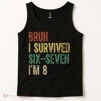 8th Birthday Outfit I`m 8 Year Old Six Seven Bruh 6-7 Tank Top thumb 2