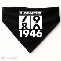 80th Birthday Oldometer 1946 USA-Made Doggie Bandana thumb 0