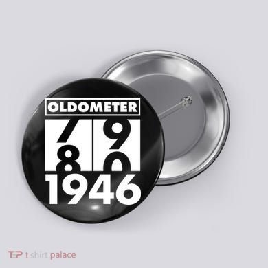 80th Birthday Oldometer 1946 Button