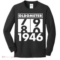 80th Birthday Oldometer 1946 Kids Long Sleeve Shirt thumb 0