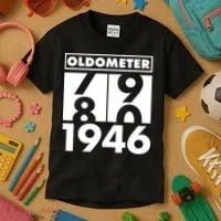 80th Birthday Oldometer 1946 Kids T-Shirt thumb 3
