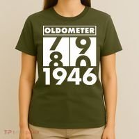 80th Birthday Oldometer 1946 T-Shirt thumb 4