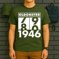 80th Birthday Oldometer 1946 T-Shirt thumb 6