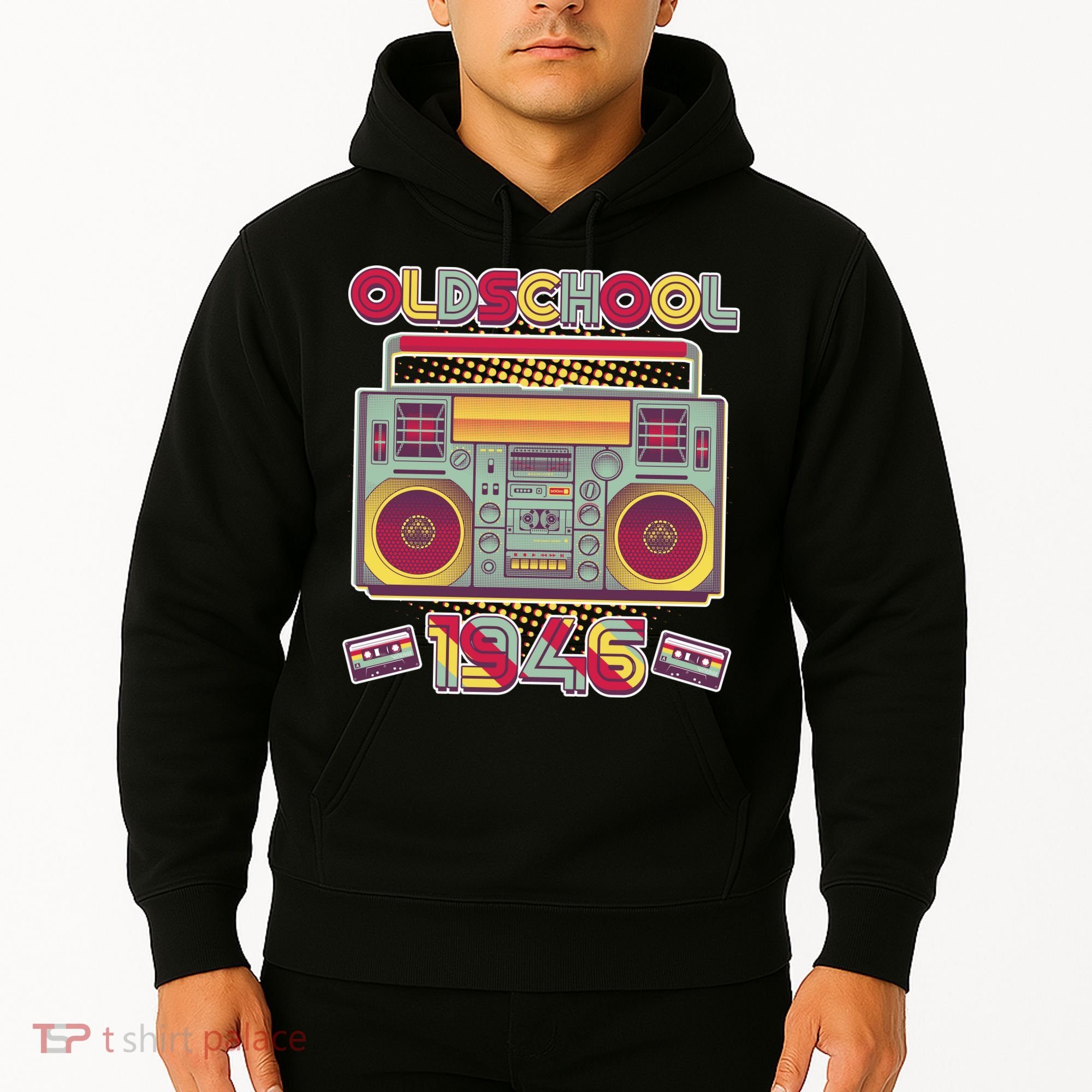 80th Birthday Oldschool Boombox 1946 Hoodie