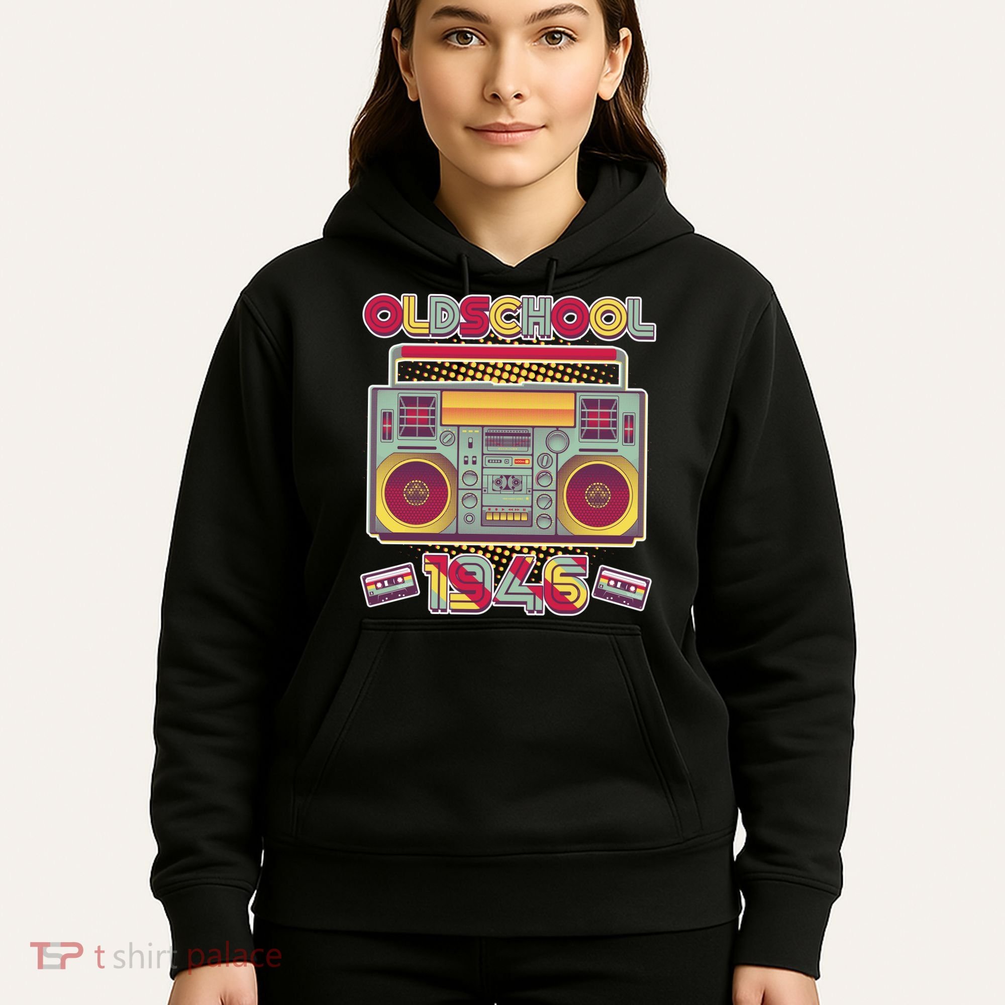 80th Birthday Oldschool Boombox 1946 Hoodie