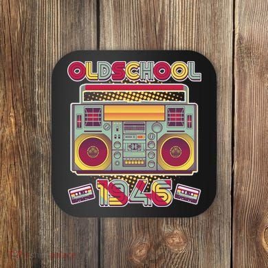 80th Birthday Oldschool Boombox 1946 Coaster