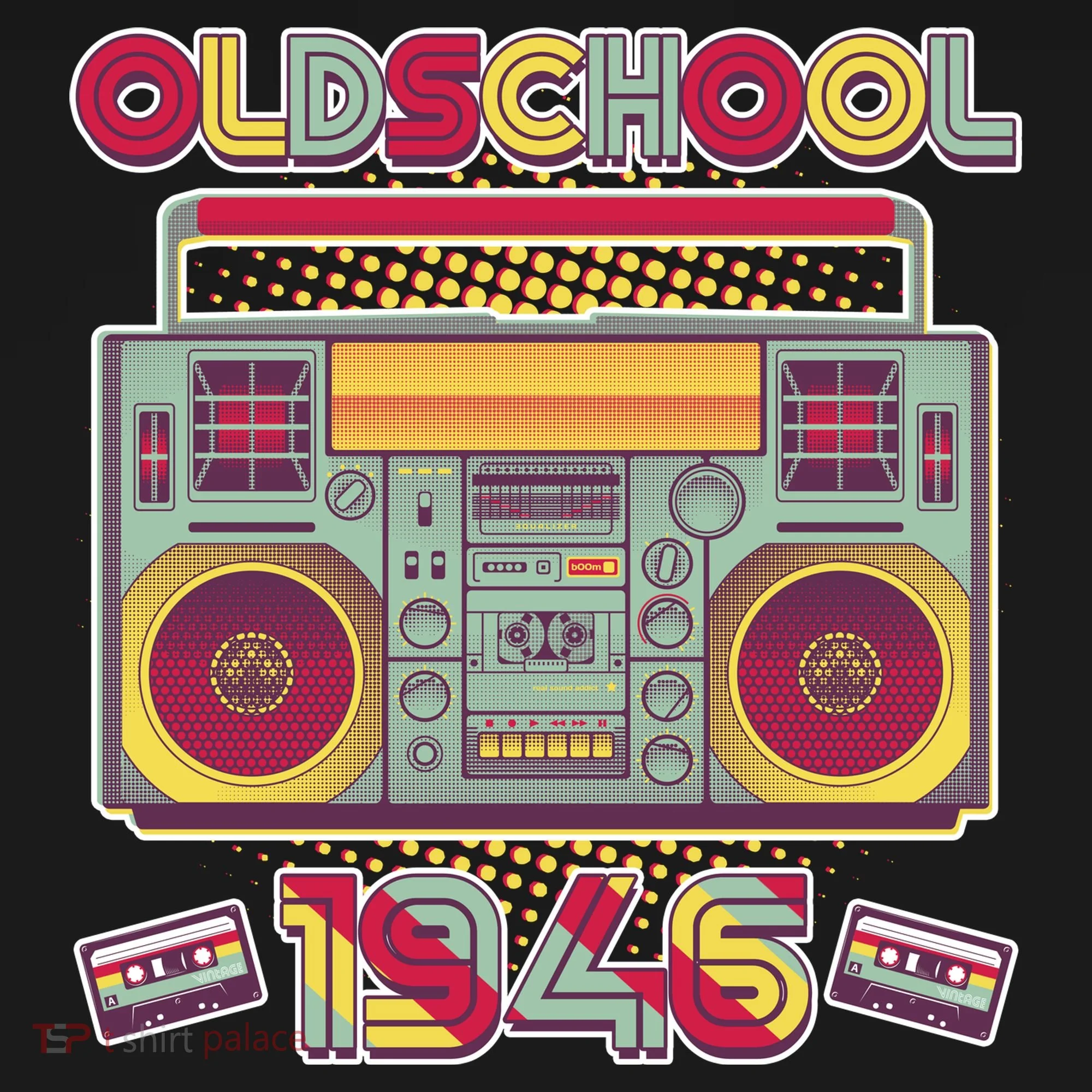 80th Birthday Oldschool Boombox 1946 Ornament