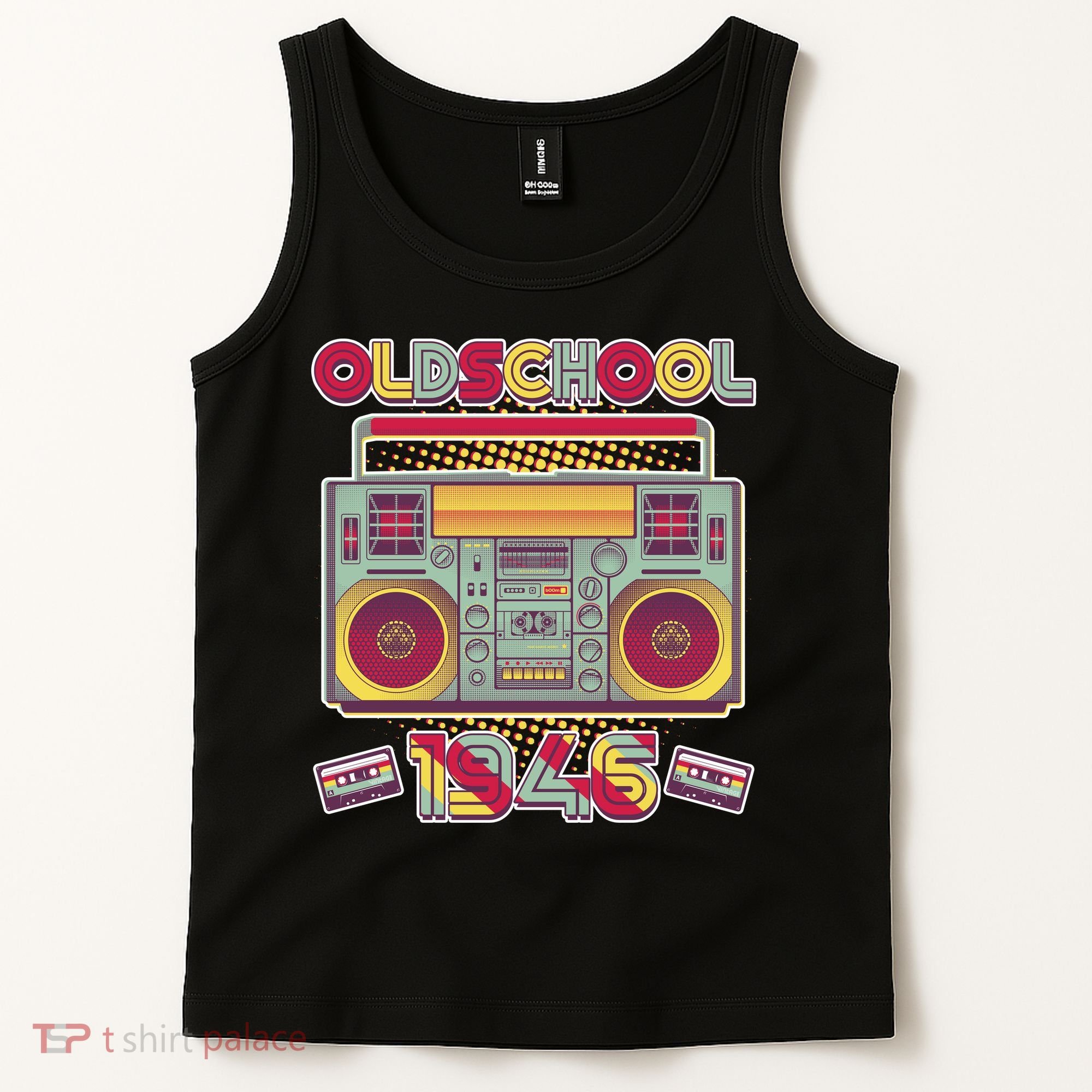 80th Birthday Oldschool Boombox 1946 Tank Top