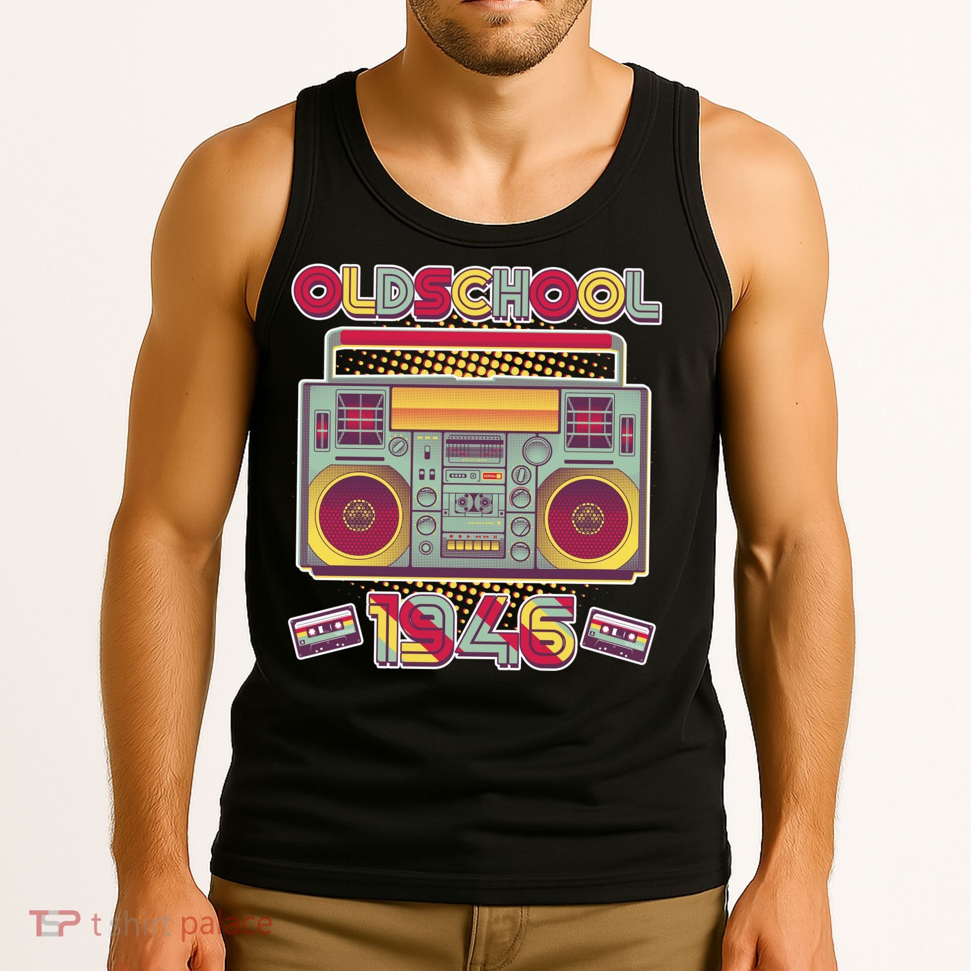 80th Birthday Oldschool Boombox 1946 Tank Top