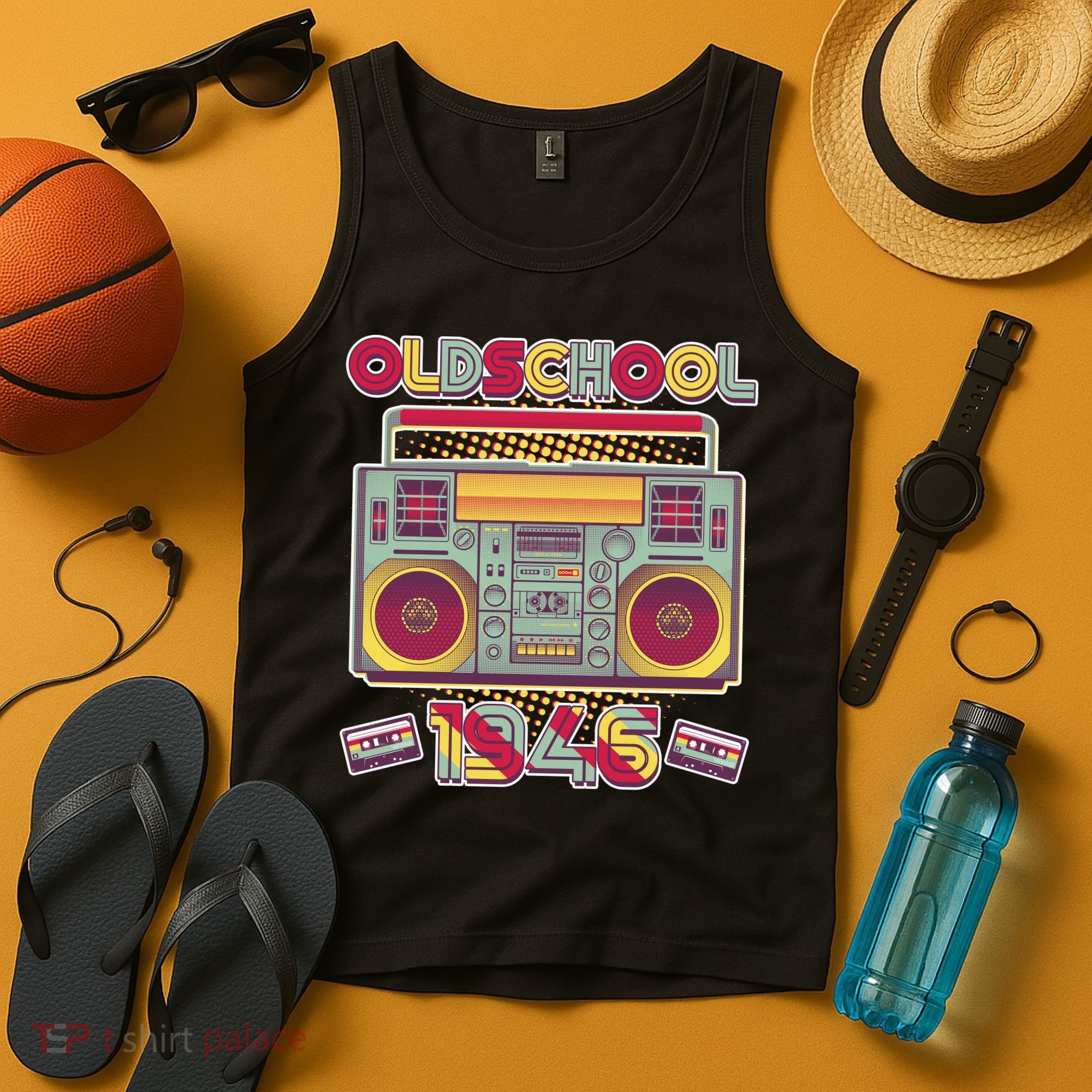 80th Birthday Oldschool Boombox 1946 Tank Top