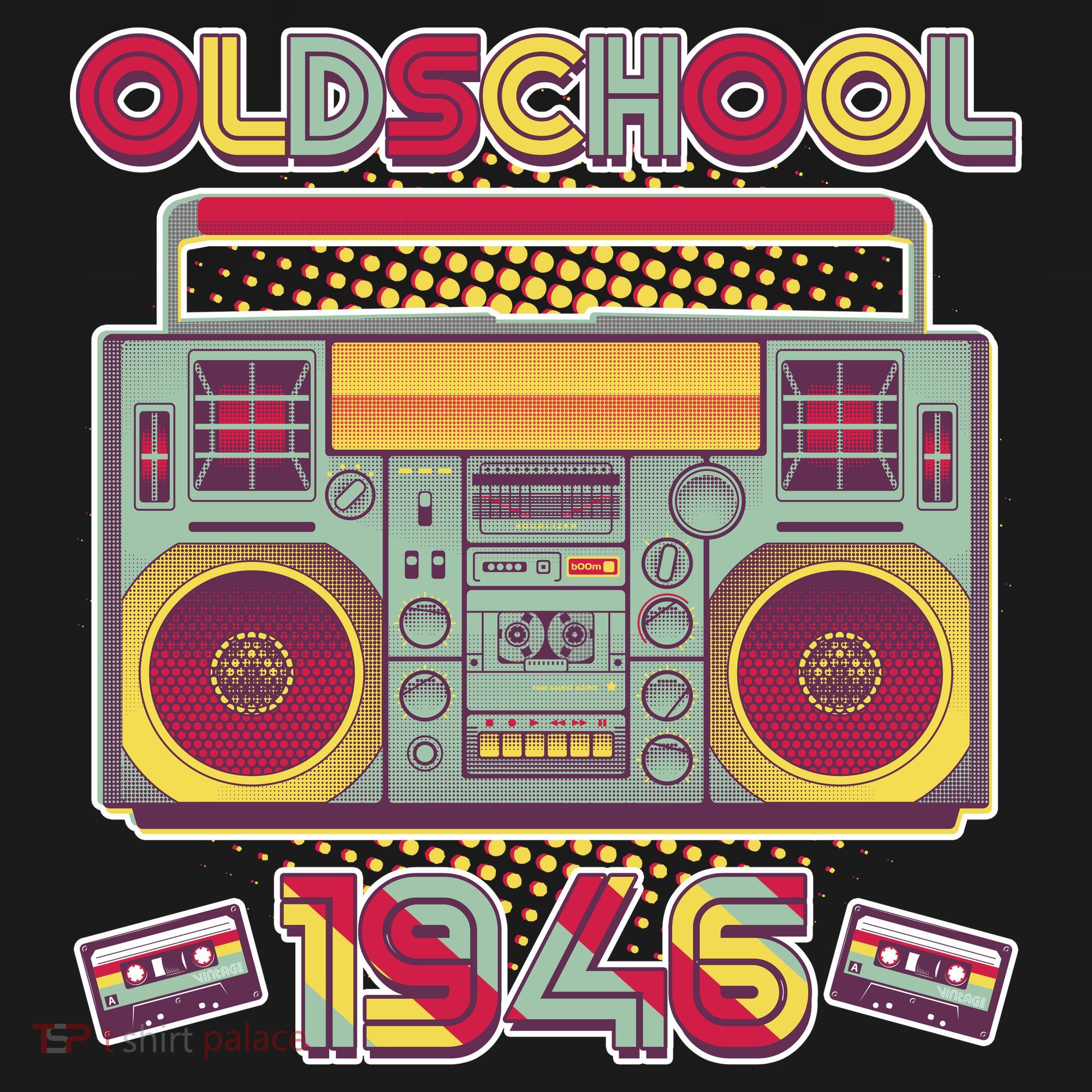 80th Birthday Oldschool Boombox 1946 Visor