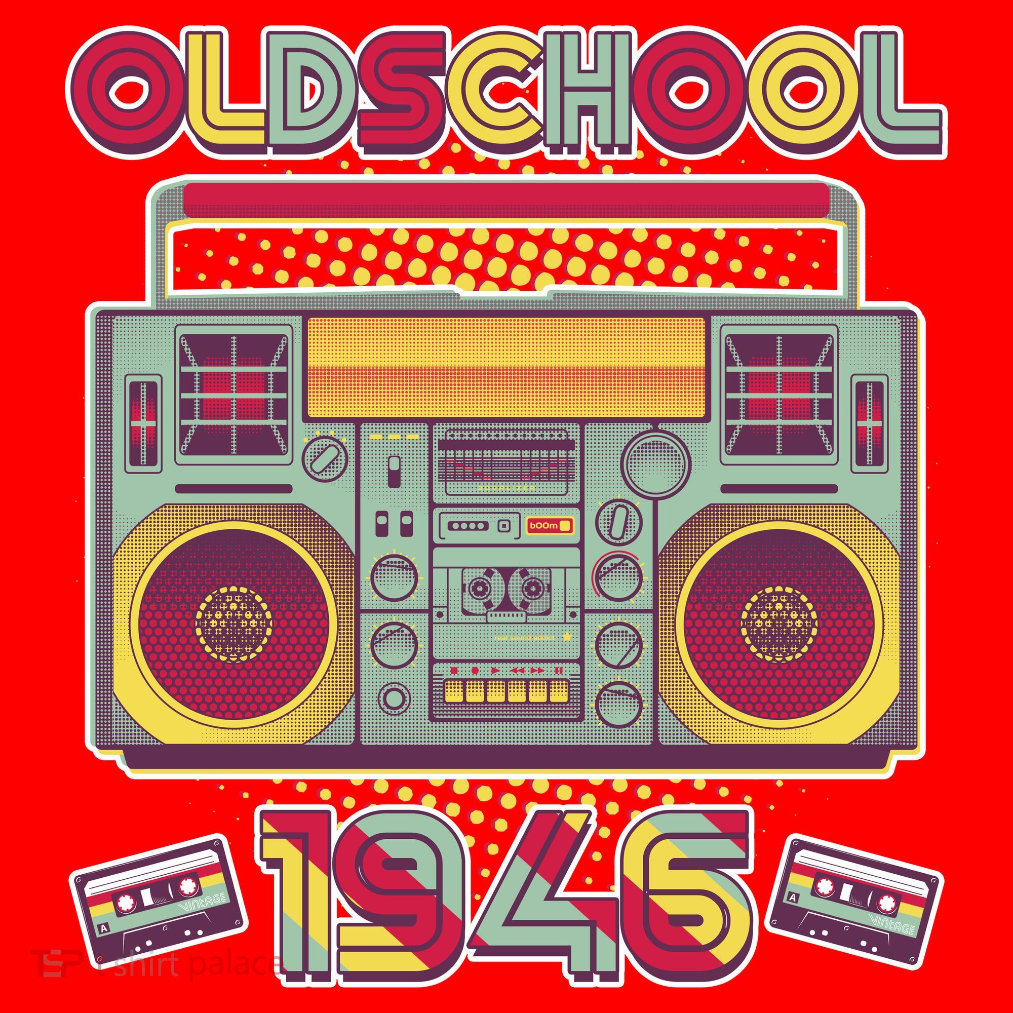 80th Birthday Oldschool Boombox 1946 Santa Hat