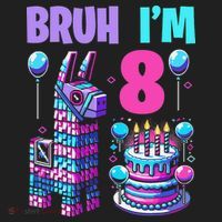 8th Birthday Party Llama Pinata Girl Bruh Im 8 Beanie thumb 2