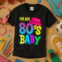 80's Baby Retro Fashion Throwback Culture Party Lover Kids T-Shirt thumb 3
