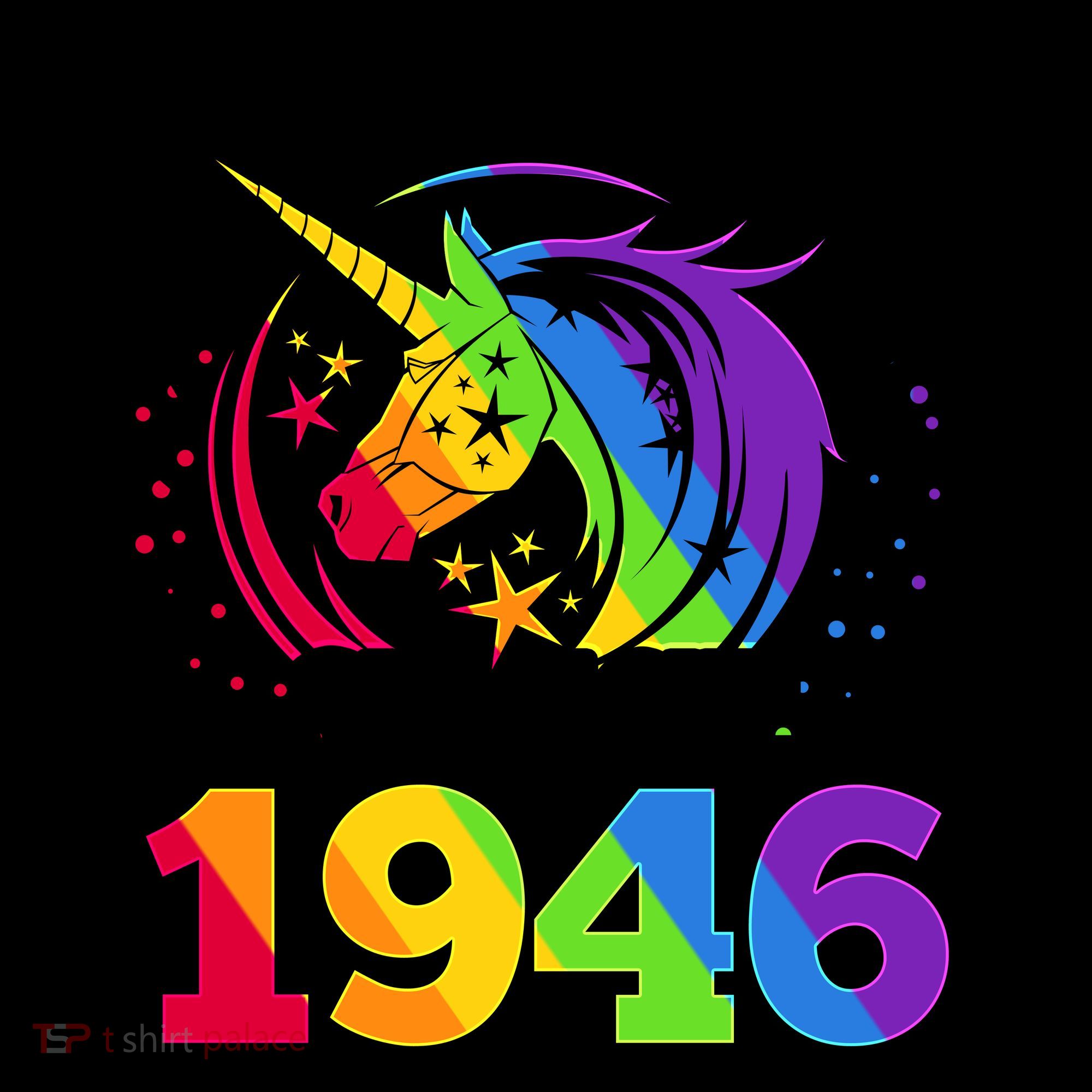 80th Birthday Rainbow Unicorn Awesome Since 1946 Coffee Mug