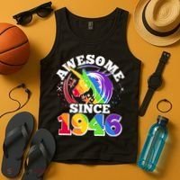 80th Birthday Rainbow Unicorn Awesome Since 1946 Tank Top thumb 4