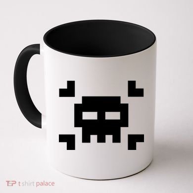 8 Bit Skull Coffee Mug