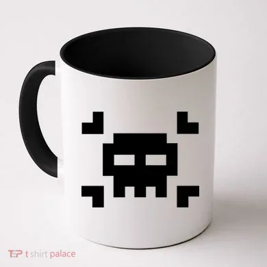 8 Bit Skull Coffee Mug