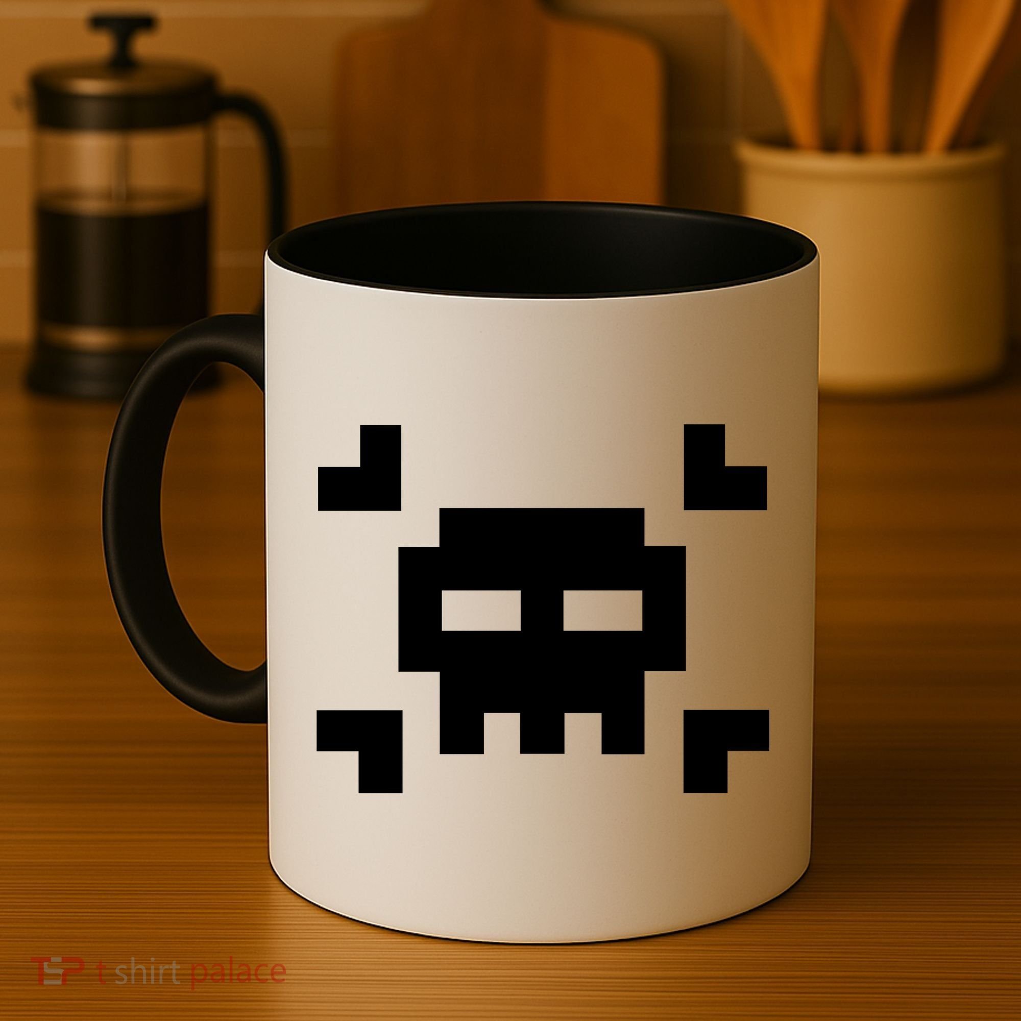 8 Bit Skull Coffee Mug