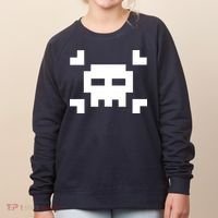 8 Bit Skull Women's Sweatshirt thumb 0