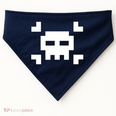 8 Bit Skull USA-Made Doggie Bandana