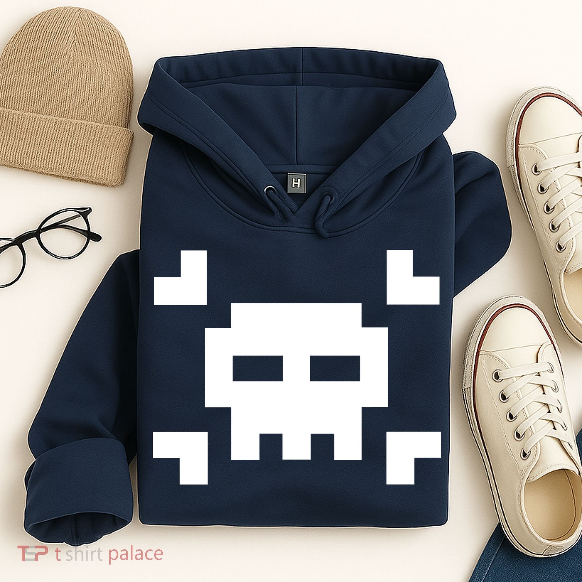 8 Bit Skull Hoodie