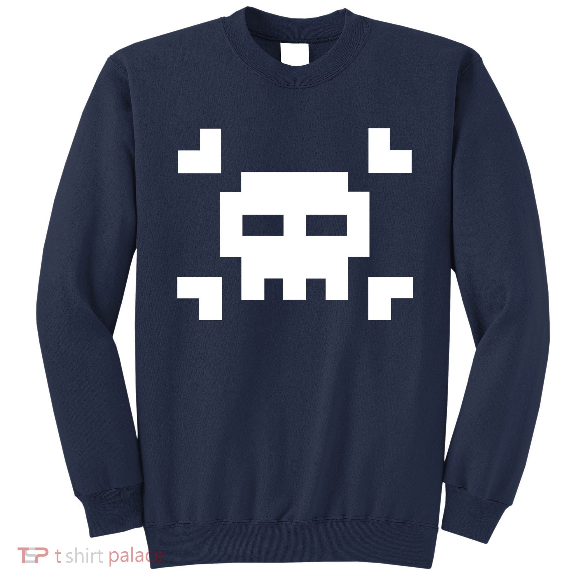 8 Bit Skull Sweatshirt